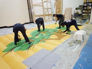 三越新春祭のための 松羽目 製作レポート 歌舞伎座舞台