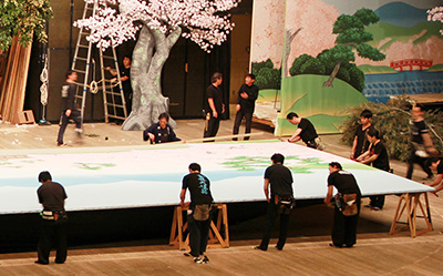 16年6月公演 準備風景 その1 歌舞伎座舞台